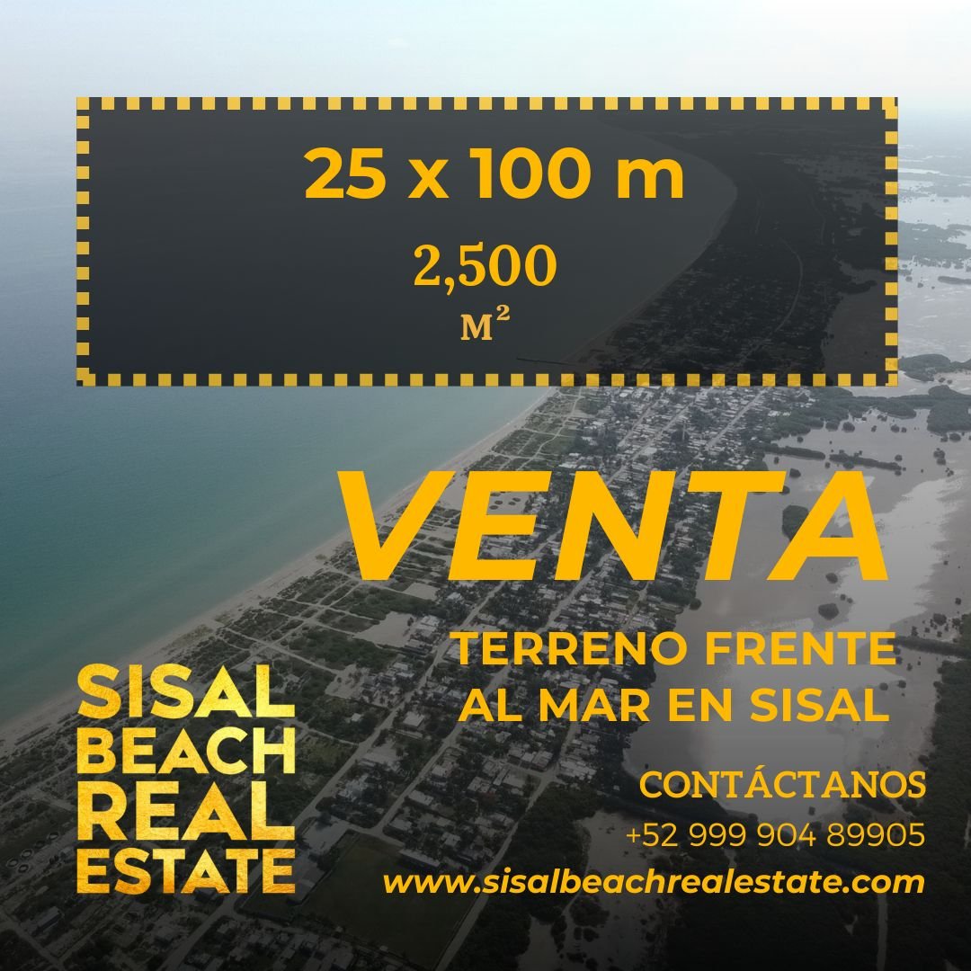 Terreno de 1,369 m² en Sisal